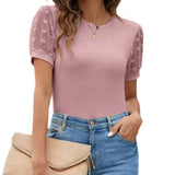 Women Elegant Clothes Crop Tops Summer 2023 T-shirts Kawaii Vintage Office Ladies Short Sleeve Tees Young Girls Streetwear-Outfit