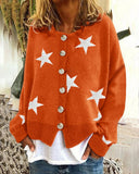 Toloer And Winter New Sweater Women's Cardigan Five-Pointed Star Single Breasted