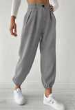 Fashion Swallow Gird High Waist Jogger
