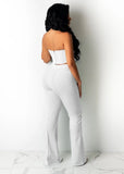 Sexy Strapless Pleated Top And Pant