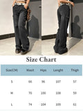 2022 Y2K Denim Cargo Pants High Waist Jeans Woman Fairy Baggy Low Rise Print Straight Trousers Women Clothing