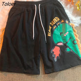 Chic Dinosaur Funny Sports Shorts Cartoons Knee Length Pants Running Basketball Board Teens Clothes Brand Goth Punk