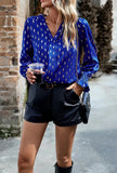 Loose Shirt Blouse Women Spring Autumn Fashion V-neck Rufles Sleeve Shirts For Women 2023 White Hot Stamping Top Femme-Outfit