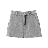 New Artificial Pearl Denim Jacket 5862065 Miniskirt 5862066-Outfit