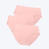 3 pcs/lot ! Seamless Panties Women Solid Sexy Underwear Mid Waist Briefs M to