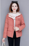 Coat Women 2020 Fashion Winter Jacket Women Cotton padded Parka Outwear Hooded Short Female Jacket Coat Plus Size
