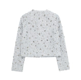 New Series Of Beads Decorated With Round Collar Fashion Jacket 2885152-Outfit