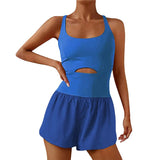 Women Tennis Dress Summer Casual Solid Color Sleeveless Open Back Athletic Mini Dresses with Pockets Sports Workout Golf Dress 703-1-Outfit