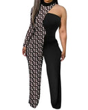 Spring And Summer New Women's Irregular Trousers Out-Shoulder Commuting