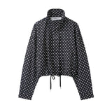 ZA Women's Standing Collar Bau Bubble Yarn Jacket Pilot Temperament