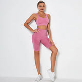 Seamless Sports Set Gym Women Tracksuit Clothing Fitness Leggings Cropped Shirts Sport Suit Women Long Sleeve