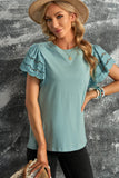 Neck Puff Sleeve Tee