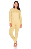 And Winter Warm Underwear Women's Seamless Slim Comfortable Elastic Solid Color Long-Sleeved Trousers Autumn Suit Long Johns-Outfit