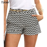 New Fashion Plaid Shorts Woman Shorts Summer Black and White Mid Waist Casual Pocket Straight Shorts Hot