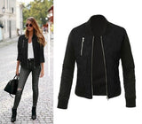Winter Leisure Fashion Solid Women Jacket O-neck Zipper Stitching Quilted Bomber jacket 2019 New Women