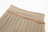 New Spring Style Wide-Pleated Thin Waistband Decorated With A Hundred-Suit Skirt 7385402-Outfit