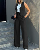 New Fashion Suit Vest Vest Broad Leg Trousers Casual