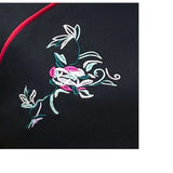 Women's Clothing Round Neck Summer Pullover Solid Color Plant&Flowers Embroidered Bow T-shirt Chinese Style All-match Tops-Outfit