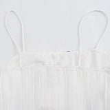 New Street Style Printed Small Pleated Suspenders Dress 0264057-Outfit