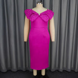 Sexy Bow Spiked Sling Skirt Christmas Party Sweet Spicy High-Waist Dress