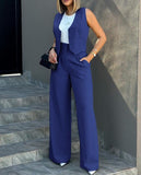 New Fashion Suit Vest Vest Broad Leg Trousers Casual