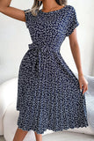 Floral Pleated Belted