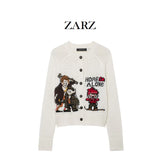 Homemade New Women's Classic Bow Buckle Knitted Coat