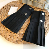 Fashion Pleated Gloves Women Flared Cuffs All-match Basic Clothes Accessories 2020