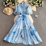 New Retro Suit Female Lace Doll-Collar Denim Jacket + Medium And Long Bag Hip Skirt