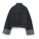 New Autumn Denim Jacket 9632255 Rolled-Up Trousers Leg Jeans 6045205-Outfit