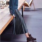 Hundred Folded Skirt Female Students 2025 Spring And Autumn New Korean Version Of High-Rise Half-Dress Mid-Long Long Skirts Appear
