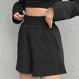 Super Short T-shirt+Camisole+Sports Shorts Woman Autumn Three-Piece Suit 2021 Casual Slim Female Sports