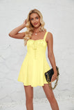 Breast-Wearing With Solid Color A Skirt With Mini Dress Sling