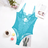 Cute Pink Lace Mesh Bodysuits with Bone Party Night Club Women Tops Sheer Hot Sexy Summer Straps Sleeveless