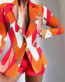 Independent Station New Fashion Fashion Suit Printed Shorts Set Girl-Outfit