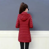 New Oversize Lightweight Padded jacket Winter Women Removable Hood Warm Cotton Clothes Plus Size L-9XL Long Parkas