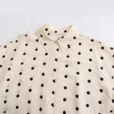 New Wave Spot Printed Loose Casual Shirt 8741251-Outfit