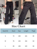 2022 Y2K Denim Cargo Pants High Waist Jeans Woman Fairy Baggy Low Rise Print Straight Trousers Women Clothing