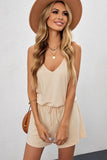Strap Drawstring Waist Crisscross
