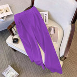 Suit Suit Pants Women Straight Loose 2025 New Spring And Autumn Leisure Wide Legs Commute Black
