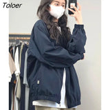 Jackets Women Casual Coats Clothing Long Sleeve Vintage Design Teens Solid Stand Collar Fashion New Style Aesthetic