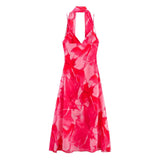 Homemade New Women's Fashionable Thin Scarf Printed Long Dress