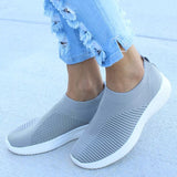 Shoes Women Sneaker Fashion Sock Knitted Vulcanized Shoes Female Casual Slip On Loafers Ladies Flat Tenis Feminino