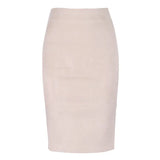 colors 2018 Women Skirt Winter Solid Suede Work Wear Package Hip Pencil Midi Skirt Autumn Winter Bodycon