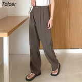 Pants Women Various Lengths All-match Spring Loose Empire Ins Simple College Mujer Solid Trousers Baggy Fashion