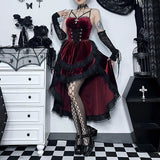 Autumn's New Dark Sexy Hot Girl Slim, Neck Tie, Waist Tie, Dress Girl-Outfit