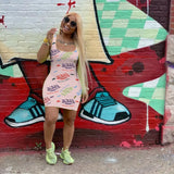 Letter Print Sleeveless Dress Tank