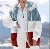 2025 Autumn And Winter Warm Plush Bulbla Chain Pocket Hooded Loose Coat