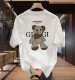 High-Quality Men's New Cotton T-Shirt Short-Sleeved Simple Design Design Print Round Collar Fashion