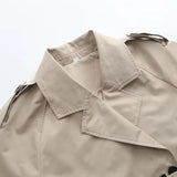 New Women's Jacket Casual Style With Long-Sleeved Short Trench Coat